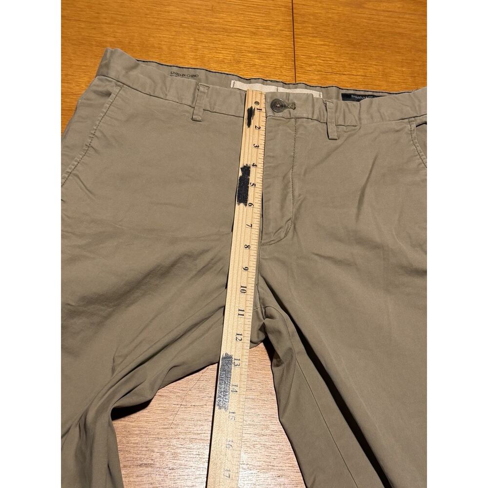 Banana Republic Lived-In Chino Skinny Fit Pants Men’s Size 32x32 Khaki Brown - Picture 11 of 12
